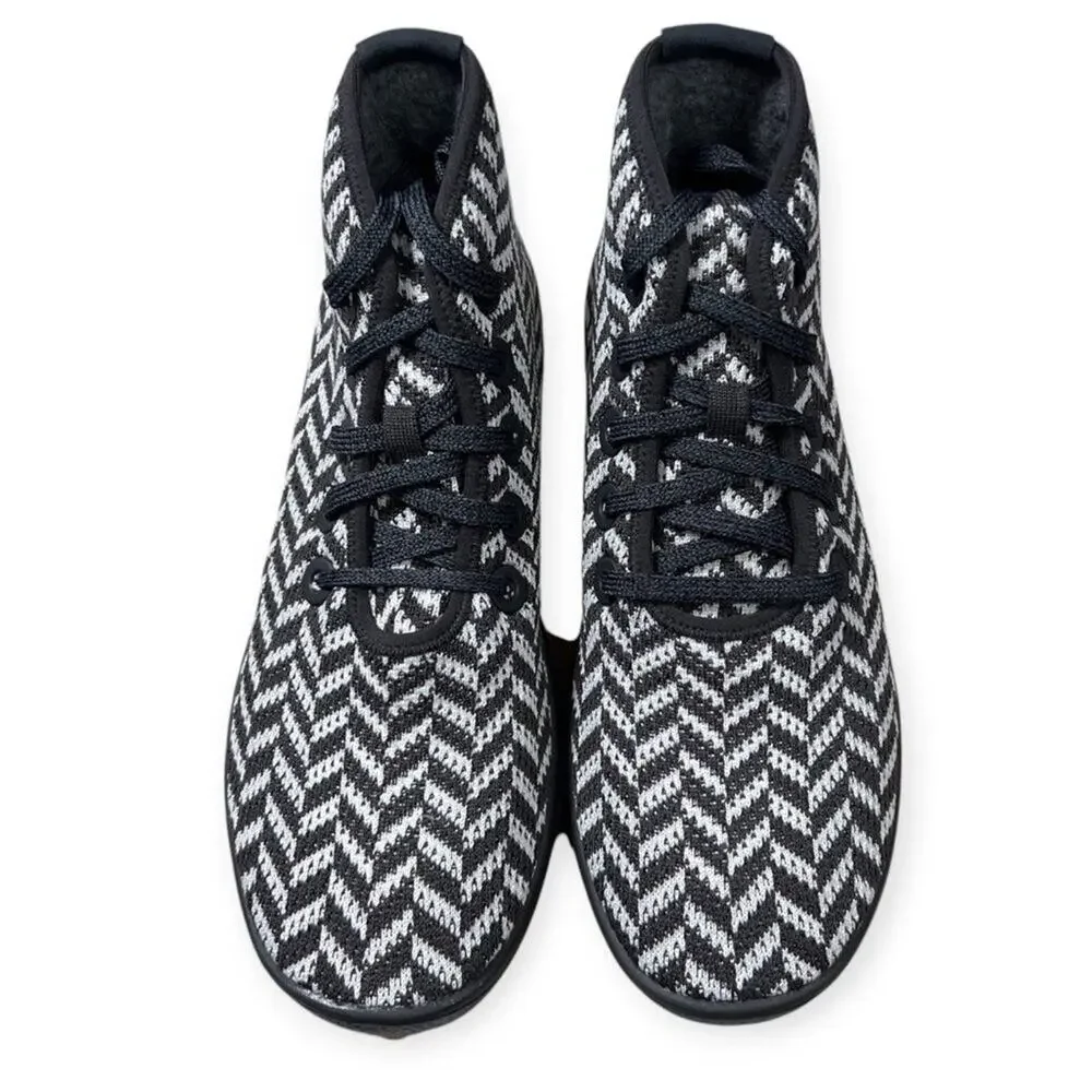 Allbirds Tree Topper High Top Sneakers WOMENS 10 Black White Waves Limited NIB